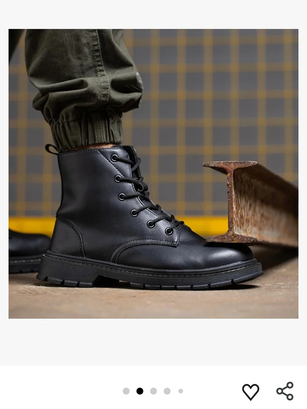 Learher Steel Toe Boots Mens 7 Womens 9